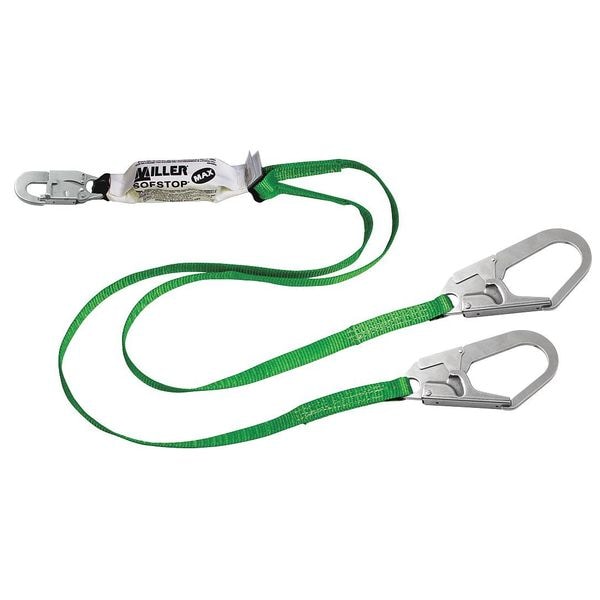 Honeywell Miller Shock-Absorbing Lanyard, 6 ft., Green - 980WRS-Z7/6FT