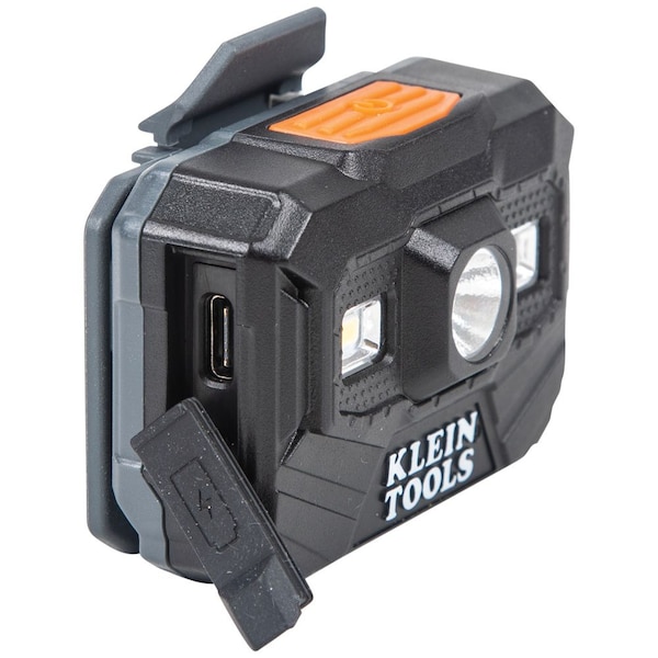 Klein Tools Rechargeable LED Headlamp and Work Light, For Hard Hats, 300 Lumens, Three Modes, All-Day Runtime - 56062