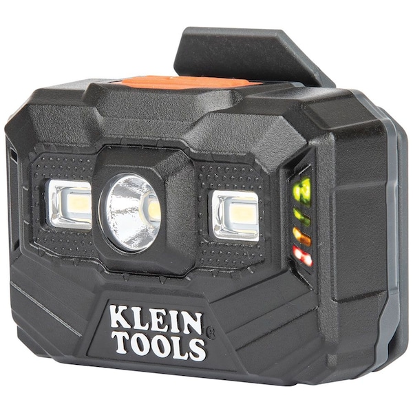 Klein Tools Rechargeable LED Headlamp and Work Light, For Hard Hats, 300 Lumens, Three Modes, All-Day Runtime - 56062