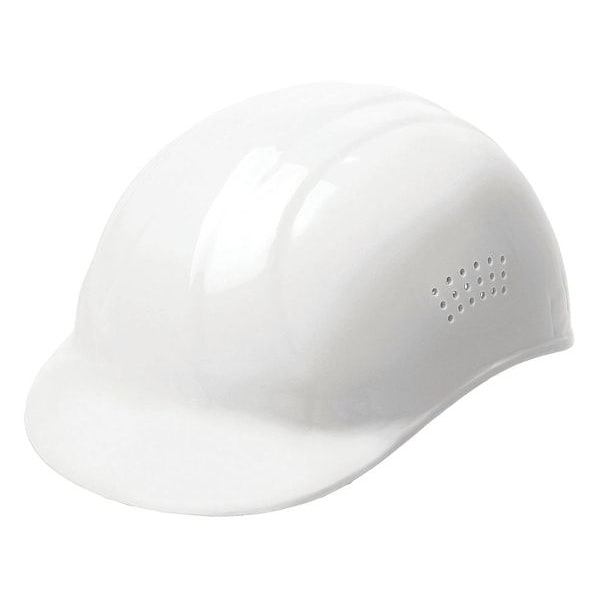 Erb Safety Vented Bump Cap, Front Brim, 4-Point Pinlock Suspension, Fits Hat Size 6 1/2 to 7 3/4, White - 67