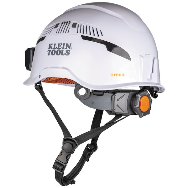 Klein Tools Safety Helmet, Shell: PC/ABS and EPS, Suspension: PC/ABS and HDPE, White - 60526