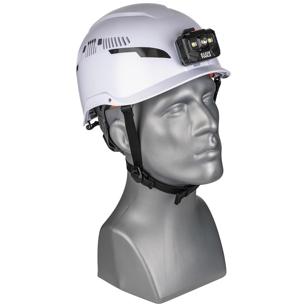 Klein Tools Safety Helmet, Shell: PC/ABS and EPS, Suspension: PC/ABS and HDPE, White - 60526