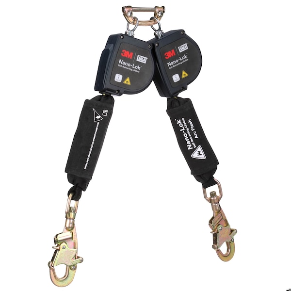 3M Dbi-Sala Self-Retracting Lifeline, 420 lb Weight Capacity, Black - 3100583
