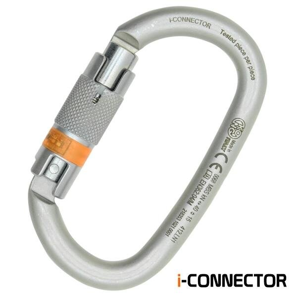Kong Usa Oval, 110 mm Length, 21 mm Gate Opening, Carbon steel, Lunar white - 412LN1999KK