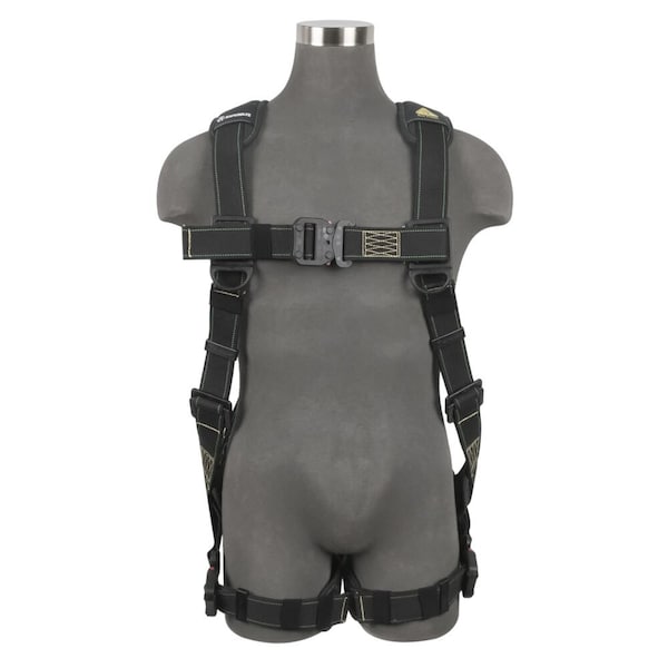 Safewaze Arc Flash Full Body Harness: DE 1D, DE QC Chest/Legs, M - 022-1982