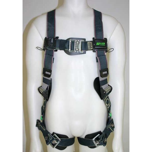 Honeywell Miller Revolution(R) Arc-Flash Rated Full Body Harness, L/XL, 400 lb., Quick-Connect Chest/ Back D-Ring - RKNAR-TB/UBK