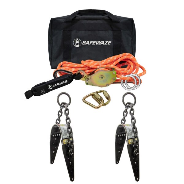 Safewaze 80' Kernmantle Rope HLL Chain Anchors - 019-8010