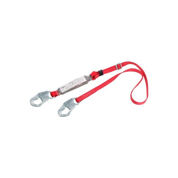 3M Dbi-Sala Shock Absorbing Lanyard, 6 ft, Red - 1341050