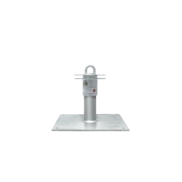 Super Anchor Safety CRA-4-12 HDG 12" 4-Way Sch 40 Riser with 52 Hole Base Plate.  Requires 1054-G 4-Way Top Fixture. - 1032-4G
