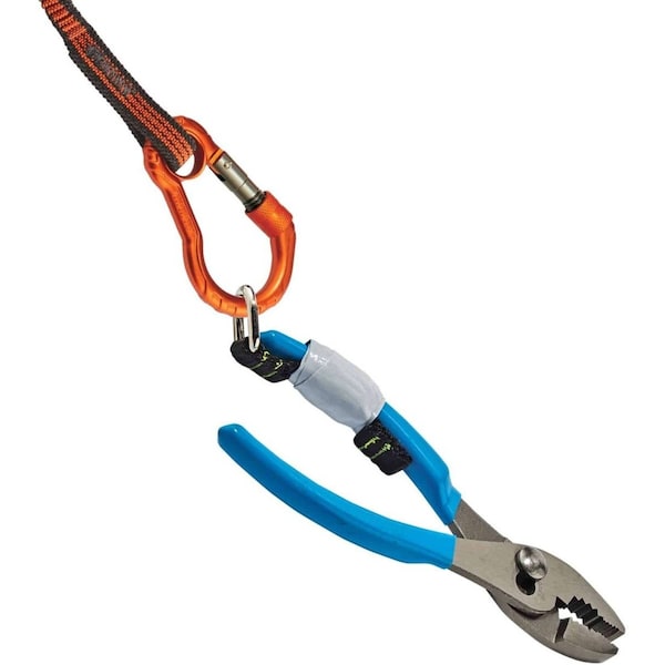 Ergodyne Web Tool Tails, 2 1/2 in to 8 1/2 in, Black/Orange - 3700