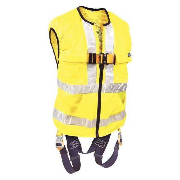 3M Dbi-Sala Delta(TM) Hi-Vis Full Body Harness, S, 420 lb., Quick-Connect Chest/ Quick-Connect Leg Buckles - 1111583