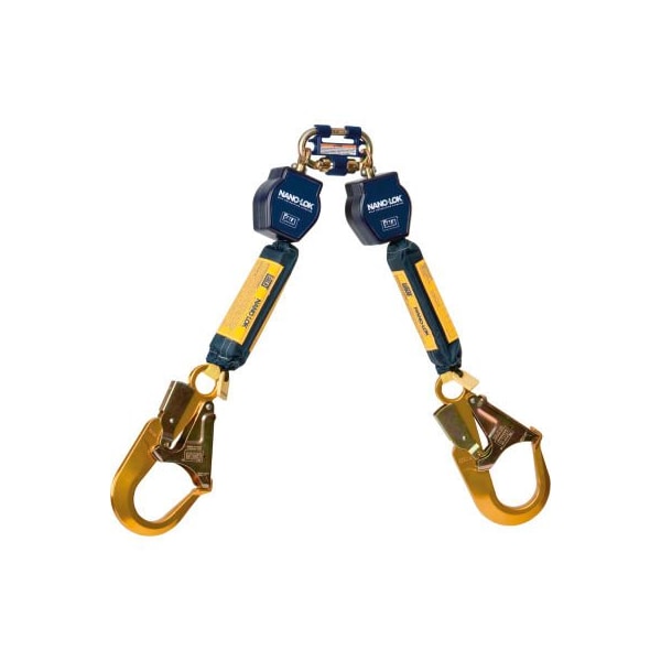 3M Dbi-Sala Twin-Leg Quick Connect Self Retracting Lifeline - Web, 6 ft, 420 lbs. (190 kg) Weight Capacity - 3101277