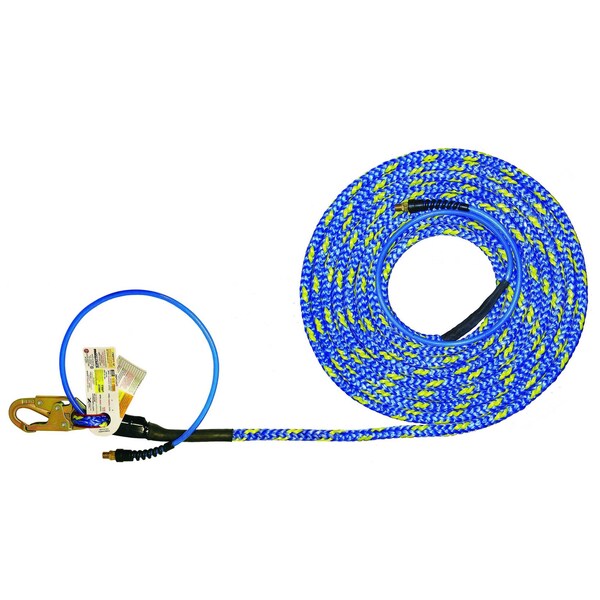 Super Anchor Safety 30ft. X-Line Pneumatic Lifeline w/Snaphook. No Rope Grab. Red Bucket - 4072