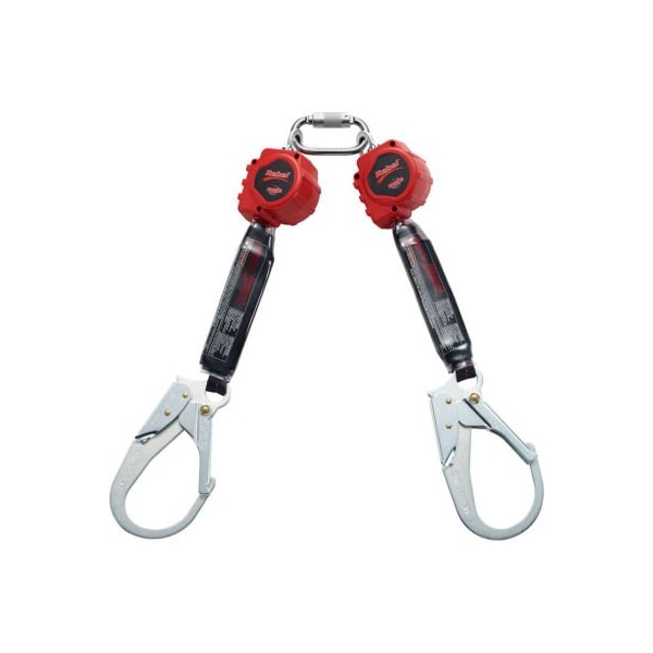 3M Dbi-Sala 3M Protecta Rebel Twin-Leg Self Retracting Lifeline, Steel Rebar Hook, 6ft - 3100414