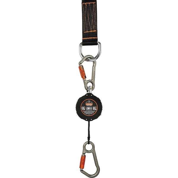 Ergodyne Retractable Lanyard, 4 ft., 8 lb. Weight Capacity, Black - 3011