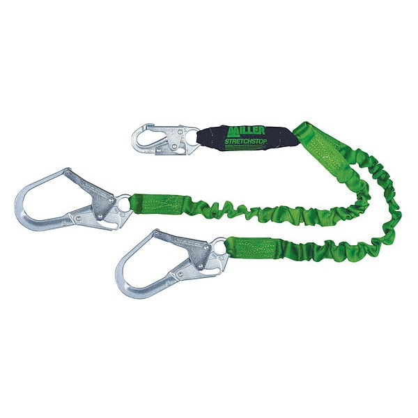 Honeywell Miller Shock Absorbing Lanyard, 6 ft., Green - 8798RSS-Z7/6FTGN