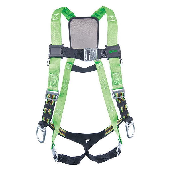 Honeywell Miller Duraflex Python(R) Ultra Full Body Harness, L/XL, 400 lb., Quick-Connect Chest/ Back, Hips D-Ring - P950QC-7/UGN