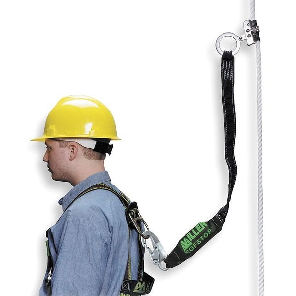 Honeywell Miller Rope Grab, Stainless Steel, 310 lb., Silver, For Rope Size: 5/8 in, 3/4 in - 8174/U