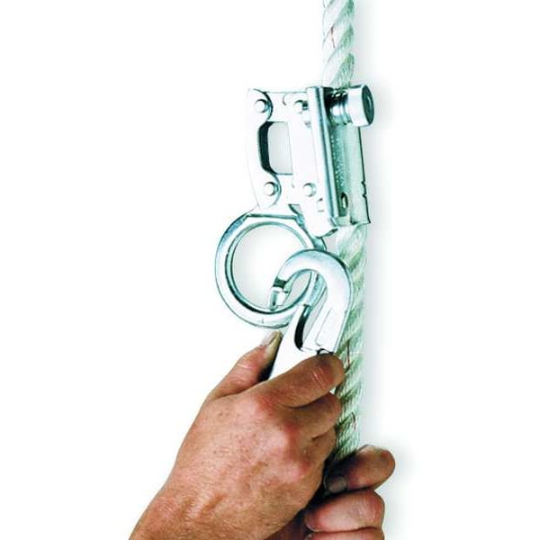Honeywell Miller Rope Grab, Stainless Steel, 310 lb., Silver, For Rope Size: 5/8 in, 3/4 in - 8174/U