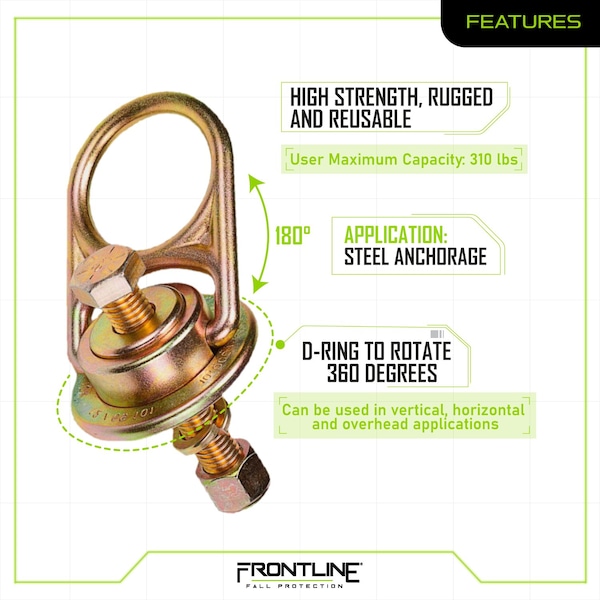 Frontline MEGA Swivel 10k Steel Anchor - STM5810K