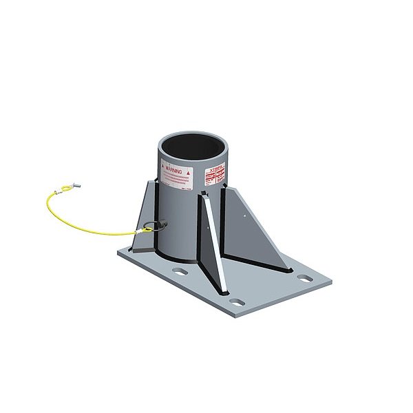 Msa Safety 4" Floor Adapter, Zinc Plated - IN-2302
