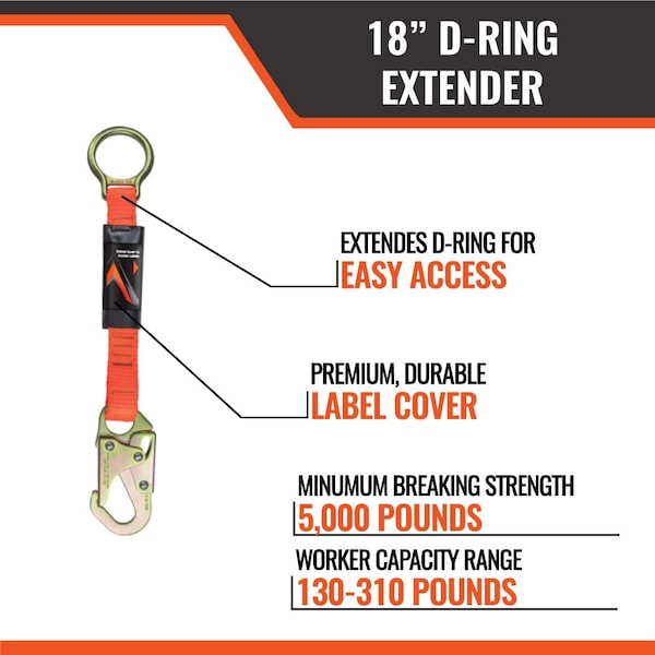 Malta Dynamics WARTHOG PASS THRU SAFETY HARNESS FALL PROTECTION KIT WITH 6ft DOUBLE LEG STRETCH LANYARD - C5117-B2000
