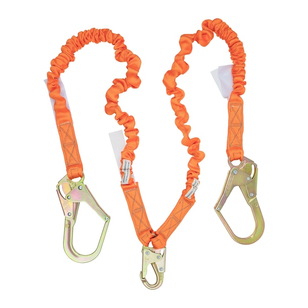 Malta Dynamics WARTHOG PASS THRU SAFETY HARNESS FALL PROTECTION KIT WITH 6ft DOUBLE LEG STRETCH LANYARD - C5117-B2000