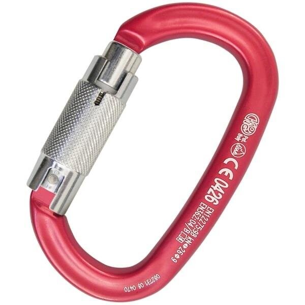 Kong Usa Oval, 110 mm Length, 21 mm Gate Opening, Aluminum Alloy, Red/polished/polished - 712LM0RPPKK