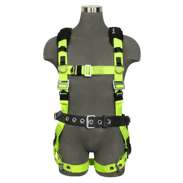 Safewaze Reflective Full Body Harness: 1D, MB Chest, TB legs, Mining belt - PRO56