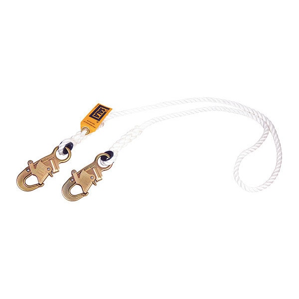 3M Dbi-Sala Rope Lanyard, 4 ft., White - 1232328