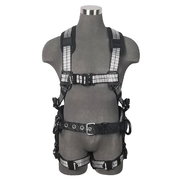 Safewaze PRO+ Slate Construction Harness: Alu 3D, Alu QC Chest/Legs - PRO57