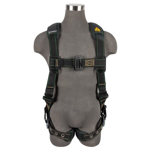 Safewaze Arc Flash Full Body Harness: DE 1D, DE MB Chest, TB Legs, S - 020-1283
