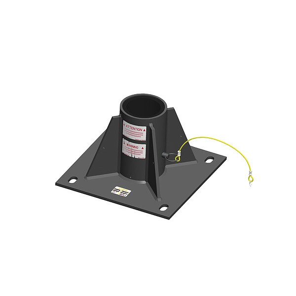 Msa Safety 4" Center Mount Floor Adapter, Zinc Plated - IN-2304