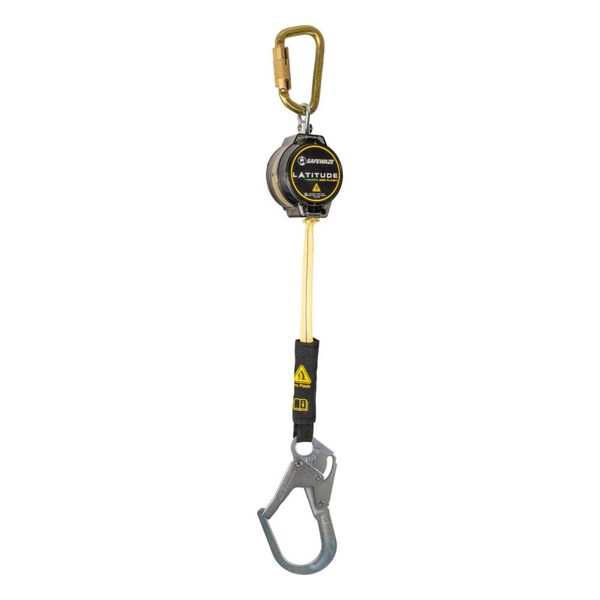 Safewaze Latitude Pro Arc Flash 7ft Single Web SRL: Steel Carabiner, Rebar Hook - 020-5201