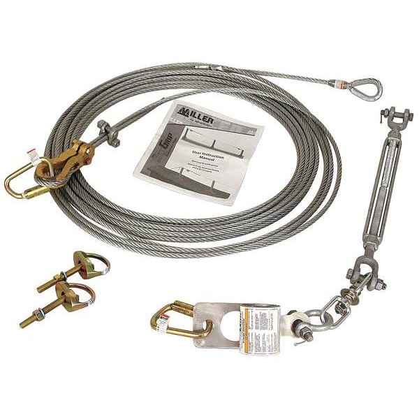 Honeywell Miller Horizontal Lifeline Kit, 60 ft., 310 lb Weight Capacity - SG416/60FT