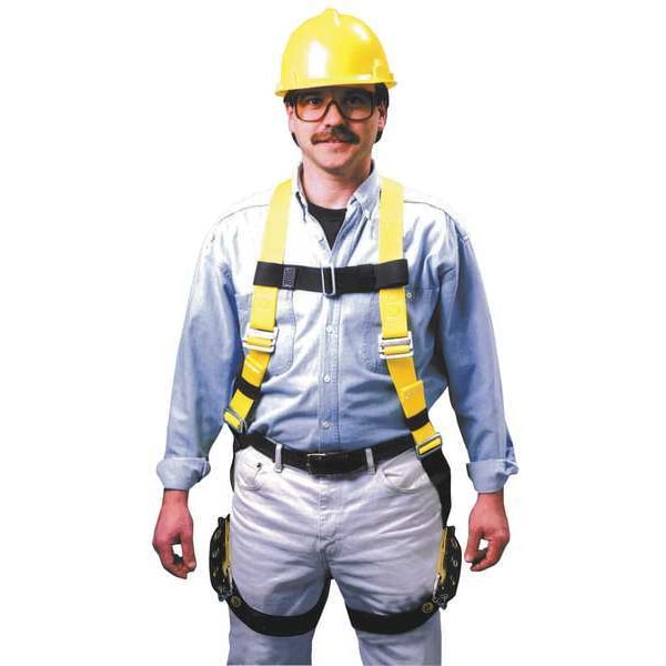 Honeywell Miller DuraLite Full Body Harness, L/XL, 400 lb., Mating Chest/ Tongue Leg Buckles, Back D-Ring - 850-4/UYK