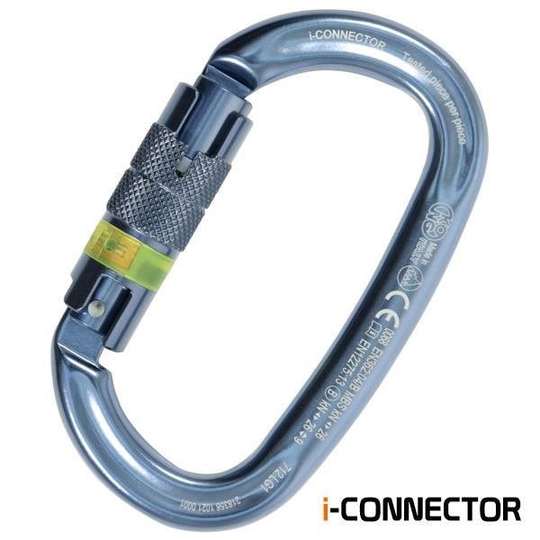 Kong Usa Oval, 110 mm Length, 21 mm Gate Opening, Aluminum Alloy, Titanium - 712LG1FFFKK