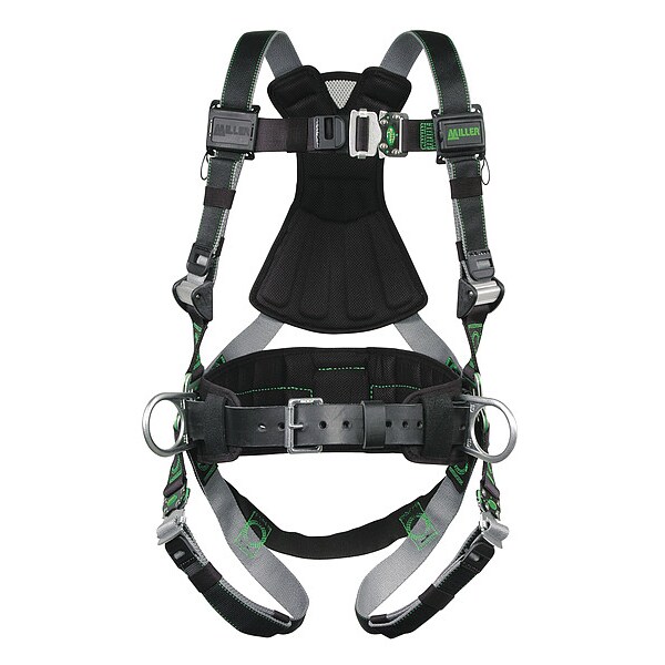 Honeywell Miller Revolution(R) Full Body Harness, XS, 400 lb., Quick-Connect Chest/ Quick-Connect Leg Buckles - RDT-QC-BDP/XSBK