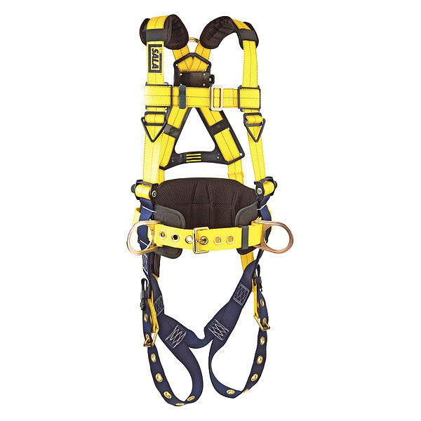 3M Dbi-Sala Delta(TM) Full Body Harness, L, 420 lb., Mating Chest/ Tongue Leg Buckles, Back, Side D-Ring - 1101655