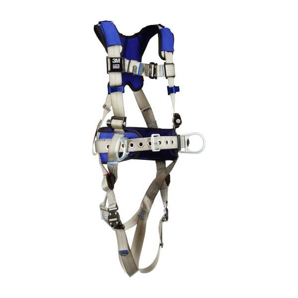 3M Dbi-Sala ExoFit(TM) X100 Fall Protection Harness, L, 420 lb, Quick-Connect Chest/ Quick-Connect Leg Buckles - 1401092