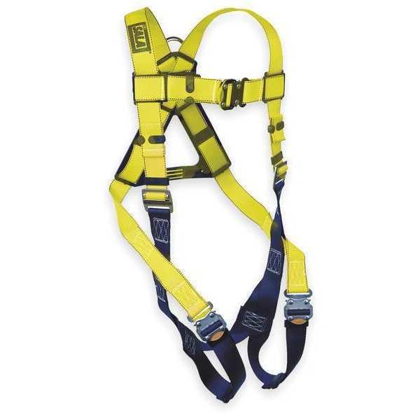 3M Dbi-Sala Delta Full Body Harness, Vest, 420 lb Wt Capacity, Quick-Connect Chest, Yellow, 2XL, Universal - 1110600