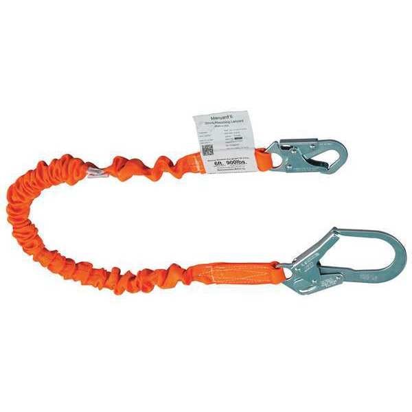 Honeywell Miller Shock-Absorbing Lanyard, 6 ft., Orange - T5112SS-Z7/6FTAF