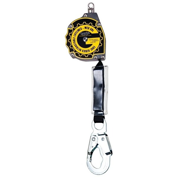 Qual-Craft Qualcraft 10900-QC Retractable Lifeline Aramid Fiber Webbing, 11 ft L, Aluminum - 10900