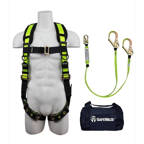 Safewaze FS139-DL PRO Bag Combo: FS185 Harness, FS566 Lanyard, FS8125 Bag - FS139-DL-SAFEWAZE