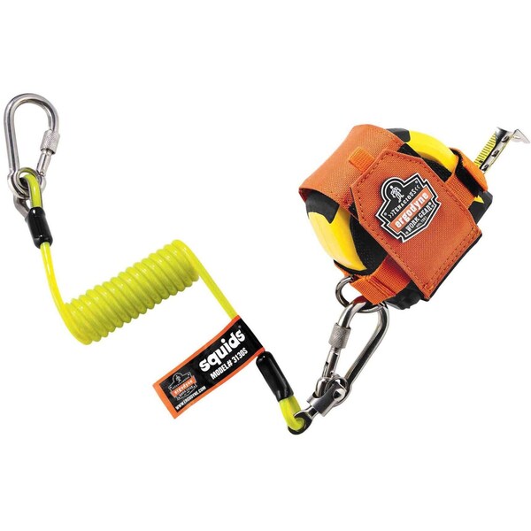 Ergodyne Coiled Lanyard, 48", 2 lb. Weight Capacity, Lime - 3130S