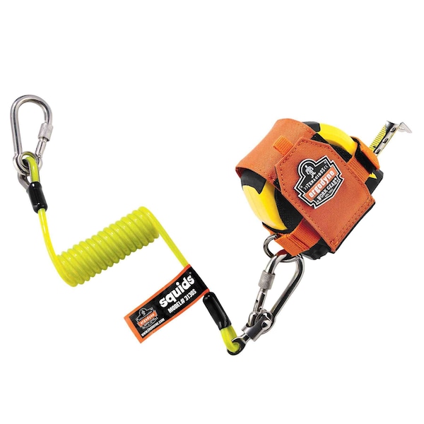 Ergodyne Coiled Lanyard, 48", 2 lb. Weight Capacity, Lime - 3130S