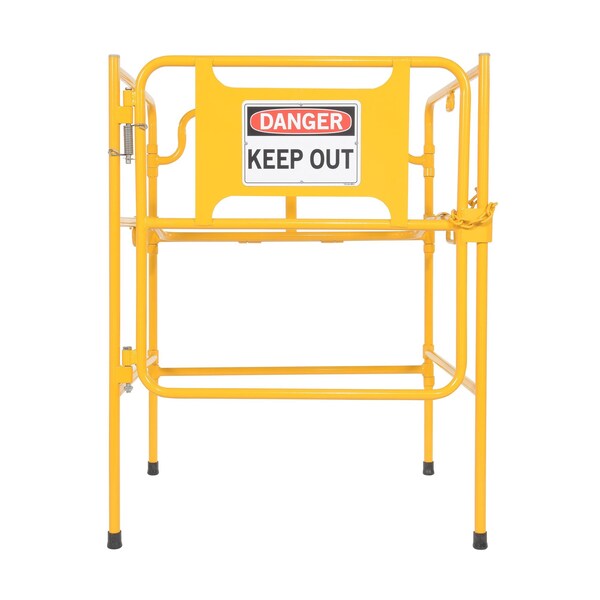 Vestil MAN HOLE GUARD RAIL UP TO 32" WITH SIGN - MHGR-32-SI-D-01