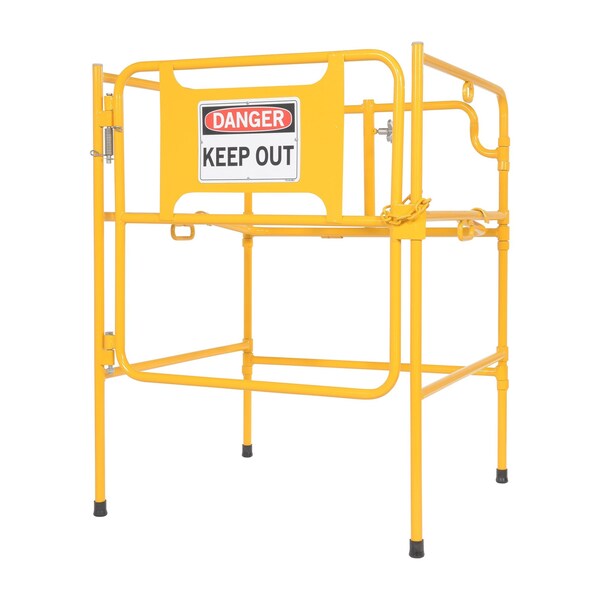 Vestil MAN HOLE GUARD RAIL UP TO 32" WITH SIGN - MHGR-32-SI-D-01