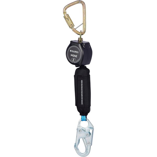 Global Industrial 6ftL Mini Personal Self Retracting Lifeline, Dyneema Web - 761324