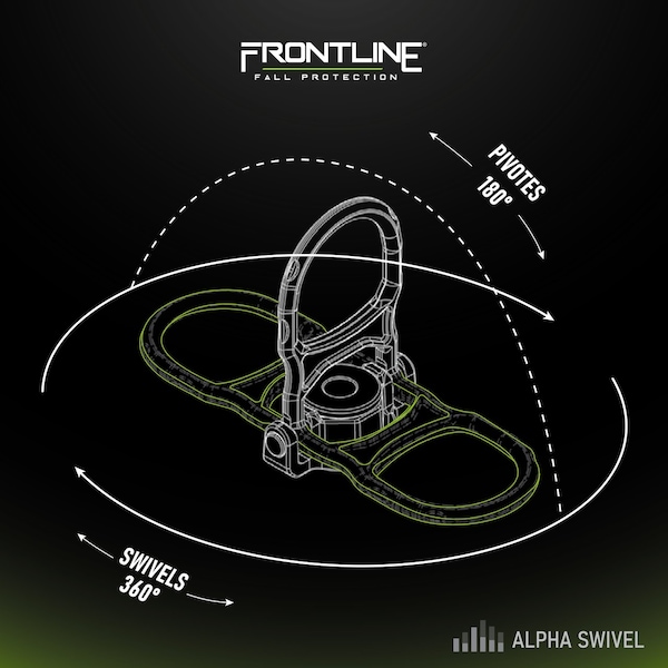 Frontline ALPHA Swivel 5k Steel Anchor with Weld-on Puck - STWD5K